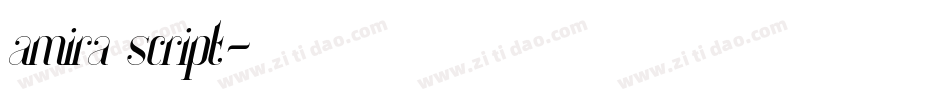 amira script字体转换